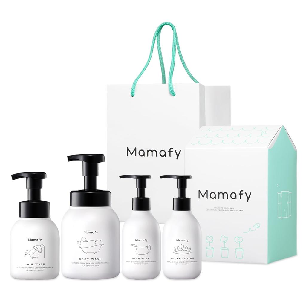 Mamafy Gift Set Shopping Bag Wash Hair Wash Rich Milk 150g Milky Lotion Baby Gift Skin Care For Babies Sensitive Skin + (Body & & & 150ml)