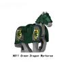 Medieval Green Dragon Knight Warhorse Building Blocks for Children