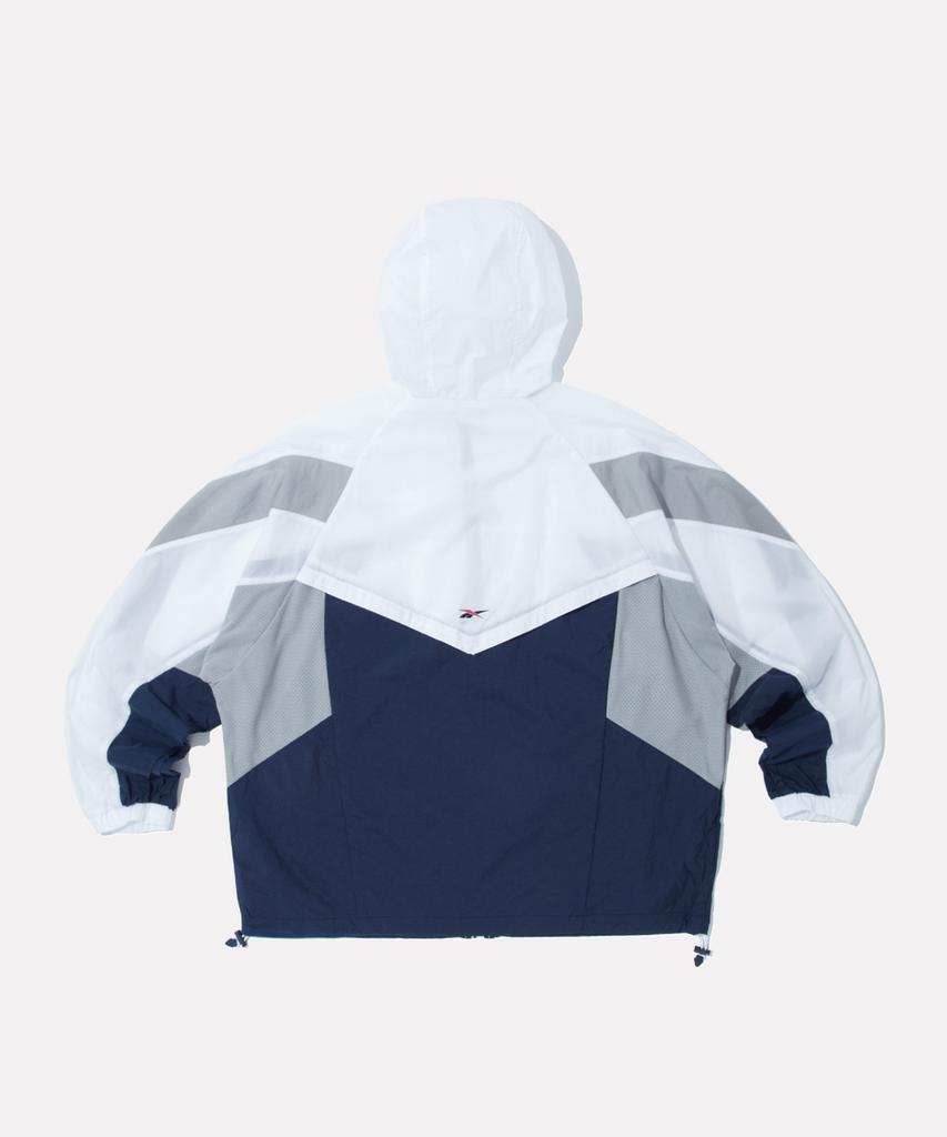 Reebok Ветровка в стиле колор-блок с сетчатыми вставками - Белая:военно-морской флот