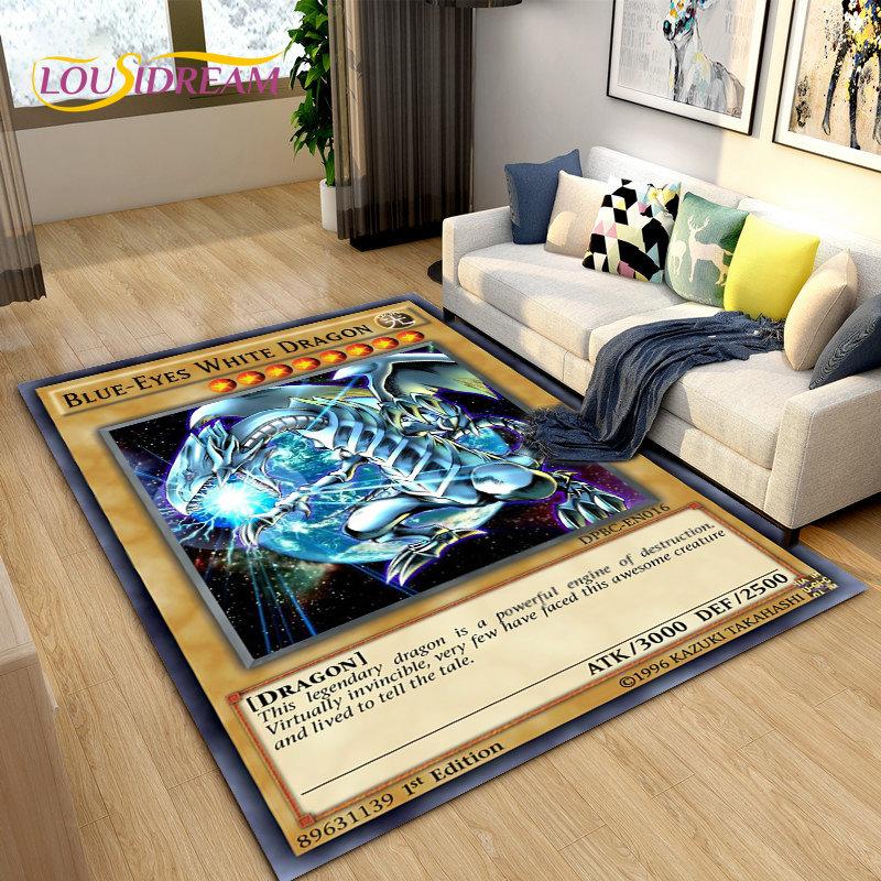 Yu-Gi-Oh MONSTER CARD Большой ковер в стиле аниме, ковер для гостиной, спальни, дивана, коврик для украшения, детский нескользящий напольный коврик