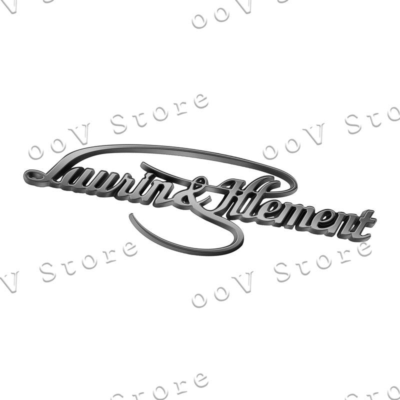 HGWE4 3D Chrome Metal Laurin & Klement Logo Emblem Car Fender Trunk Badge Sticker For Skoda Octavia Rapid Superb 3 Kodiaq Yeti Decor