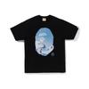 2026 BAPE Камуфляж с головой обезьяны Графическая футболка Унисекс Короткий рукав Круглый вырез Хлопковая футболка Мужчины Женщины
