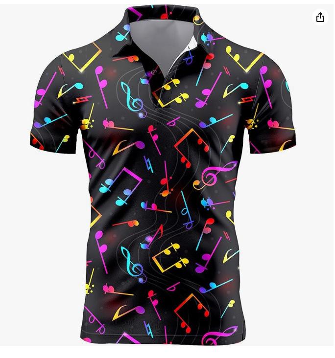 Fun Dinosaur Print Short Sleeve Polo, Casual Stylish Top