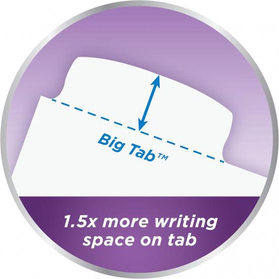 Avery Write & Erase 8 Tabs Plastic Divider for 3 Ring Binders, 3 Sets (8 Colors)
