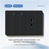 New Design 16A 250V 118 Type Double 2 Pin Ac Universal Wall Switch Socket for Residential Hotels