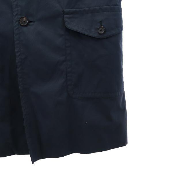 Burberry Сделано в Великобритании Пальто-стойка из нержавеющей стали 50 Темно-синий Пояс Мужское Б/у