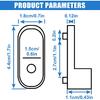 AEGYPIUS 6Pcs Oval Closet Rod End Supports 15mm x 30mm, Wardrobe Bracket Metal Rod Holders, Heavy-Duty Closet Pole Socket with Rear Facing 6.5mm P