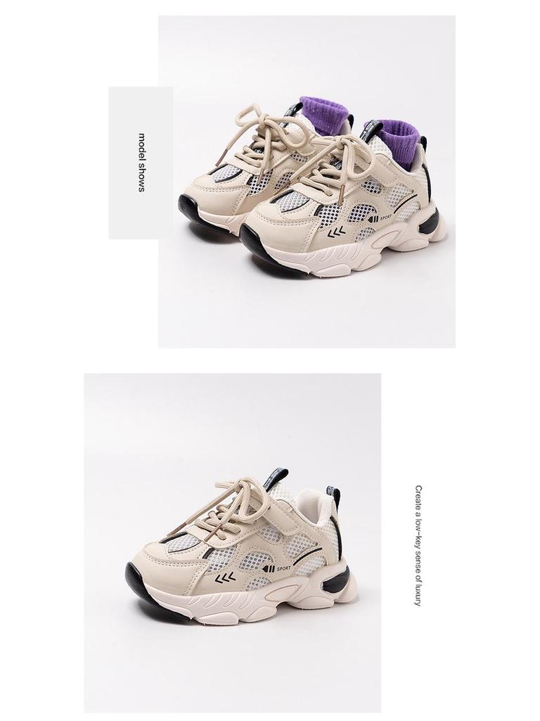 2026 Spring Children's Sports Shoes, Breathable Mesh, Soft Sole, Lightweight Boys' & Girls' Running Shoes, Casual Sneakers