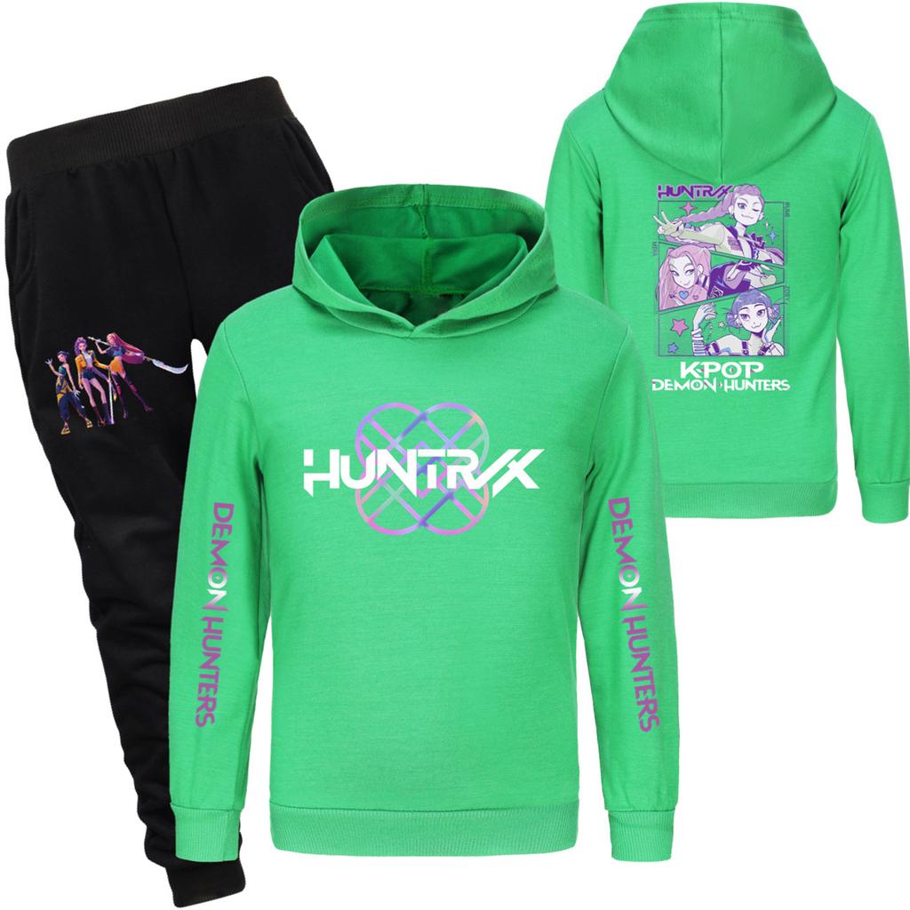 Детский худи и брюки, двухпредметный спортивный костюм, комплект свитшота с длинным рукавом и принтом