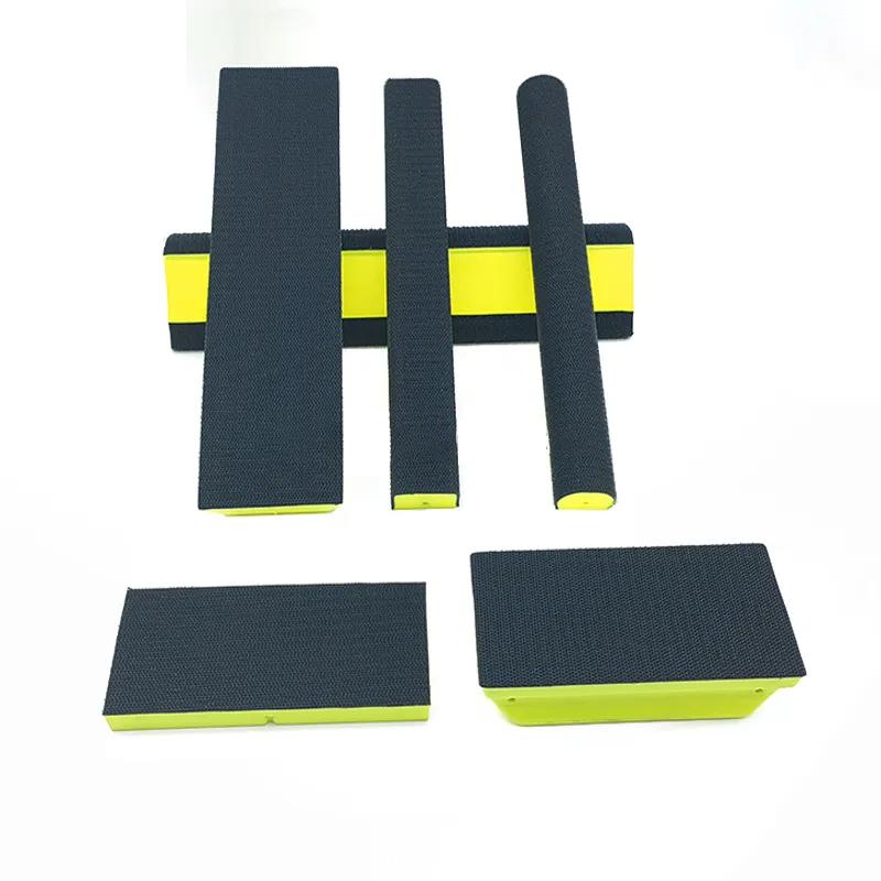 7 шт. набор для самостоятельной сборки, гибкий полиуретановый шлифовальный блок с липучкой, ручной полировальный блок, дисковый шлифовальный диск для полировки автомобиля