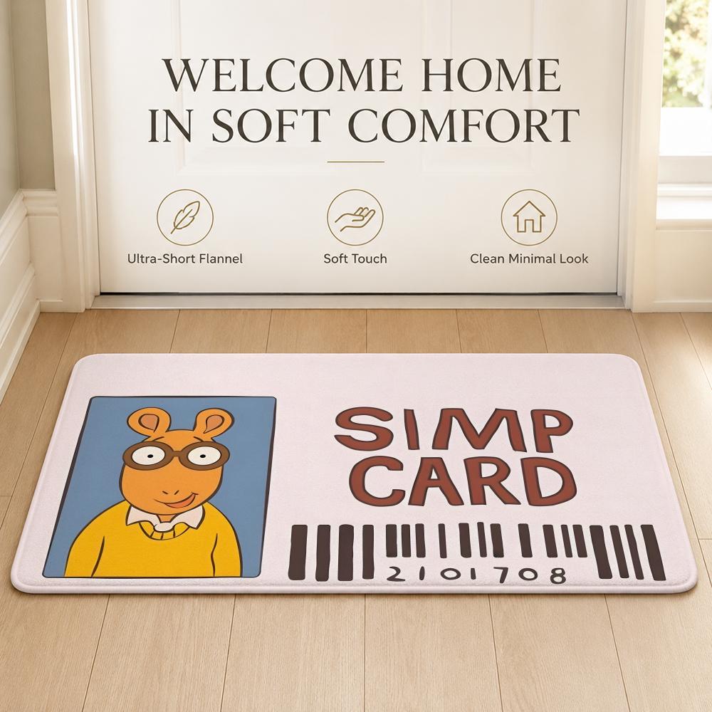 M-Mciovin Bank Floor Mat Cozy Minimalist Flannel Area Rug Anti-Slip Washable Bedroom Living Room Decor