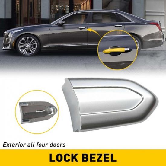 Driver Side Exterior Silver Door Handle Trim Cap Cover for 2013-19 Cadillac XTS