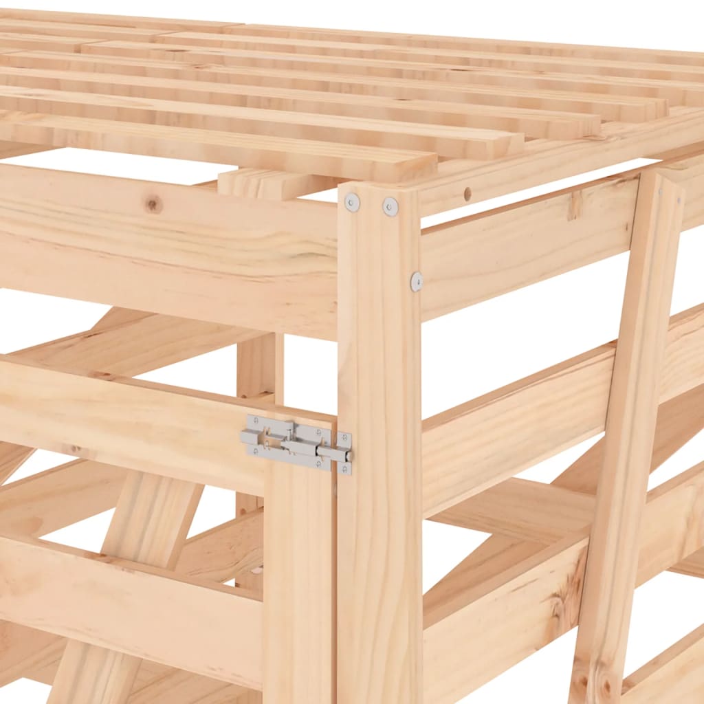 3 Ton Wooden Waste Bin Enclosure Solid Pine