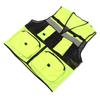 Светоотражающий жилет безопасности, светоотражающий жилет высокой видимости с двумя карманами, размер L, светящийся жилет для