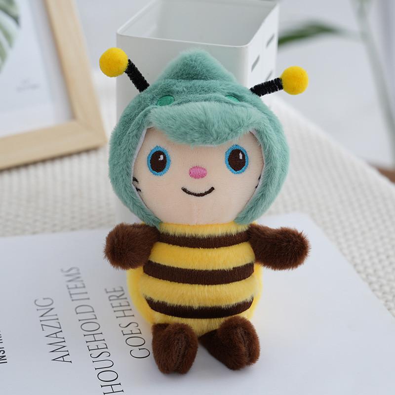 Adorable Dinosaur Plush Keychain Cute Cartoon Stuffed Animal Bag Charm Fluffy Soft Toy