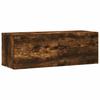 Wall Cabinet Smoked Oak 100x36.5x35 cm Engineered Wood