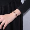 Женский Браслет Микро-Инкрустация Стразами Листовой Дизайн Электролитическое Покрытие Браслет Наручные Ювелирные Изделия Аксессуары