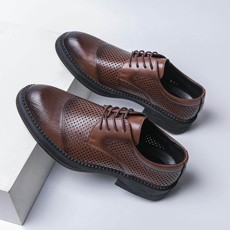 Foreign trade low-top four-season shoes men's business dress leather men's shoes British trendy shoes men's shoes youth one generation