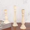 Home Decor Vintage Retro Wood Candle Holder Wedding Decoration Candlestick Holder Wooden Pillar