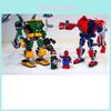 Веселый и экологичный Человек-паук Доктор. Осьминог Трансформеры Меха Войны Строительные Блоки Для Детей