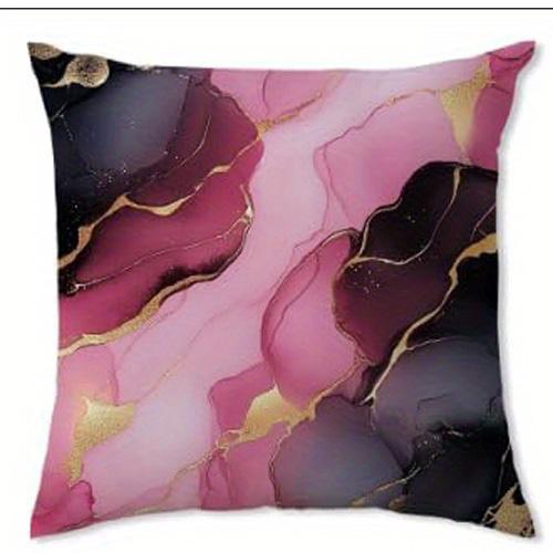 Home Decor Pink Gold Abstract Pattern Throw Pillow Covers Pattern Cushion Cover Suitable for Sofa Bedroom Car Pillow Cover