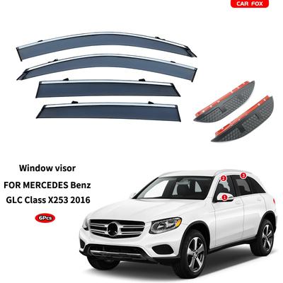Для Mercedes-Benz GLC X253 2016-2024 Дефлектор окна GLC-L 2019 ДЕФЛЕКТОР ДВЕРИ Защита от непогоды на окна Дефлектор двери Ветровики Дверные аксессуары