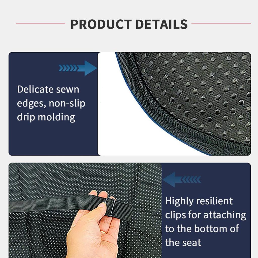 Universal Motorcycle Seat Cushion, Large Saddle Shape Motorcycle Seat Cover Shock Absorption & Breathable Seat Pad for Long Rides
