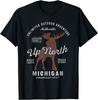 Moose Up North Michigan Cool Michigan Vintage Unisex T-Shirt