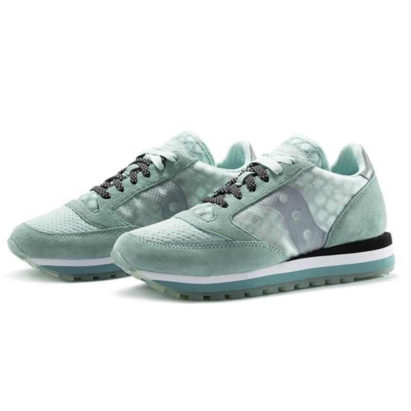 SAUCONY Jazz Triple Cushioning Anti-Slip Wear-Resistant Breathability Low-Top Casual Running Shoes Women's Light Blue Saucony S60554-2