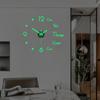 Светящиеся настенные часы, большие часы Horloge, 3D DIY, акриловые зеркальные наклейки, кварцевые, современные, без звука, будильник