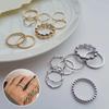 8Pcs Knuckle Rings Electroplating Smooth Surface Polishing Geometric Exquisite Decorate Hypoallergenic Minimalist Midi Round