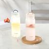 Strawberry Life Высокий внешний вид, стеклянная переносная чашка, прозрачная чашка, индивидуальная чашка для чая, модная чашка для воды из матового стекла