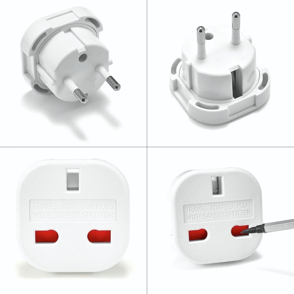 Socket Plug Travel Adapter Power Charger Outlet Connector Durable UK to EU Converter