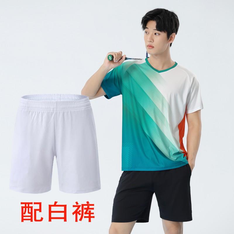 Quick-Dry Breathable Badminton Set Men Women Tennis Ping Pong Sport Shirt Short Sleeve Activewear