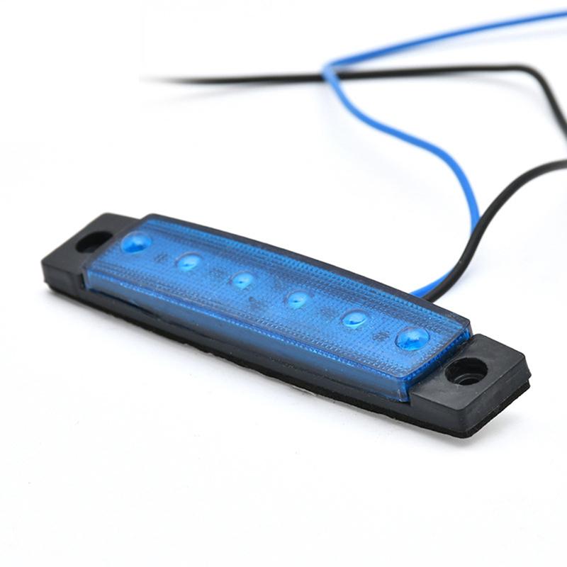 1 шт. Боковые габаритные огни для прицепа грузовика, габаритные огни, автомобильные тормоза, задние фонари, 6 светодиодов, 12 В/24 В, предупреждающая сигнальная лампа