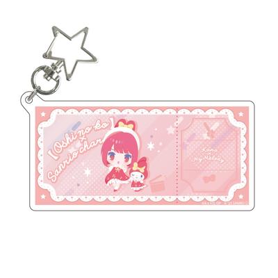 ТВ Аниме [Звёздное дитя] x Персонажи Sanrio 04 Кана Арима x Моя Мелоди [Оригинальная иллюстрация] Большой акриловый брелок-органайзер на кнопке в форме звезды
