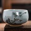 Бутиковая керамическая чашка для чая Ru Kiln, дорожная персональная чашка для медитации, расписанная вручную, чайная чаша Master Cup, аксессуары для чайного сервиза ручной работы