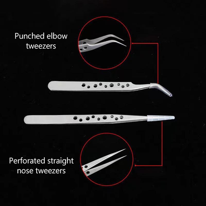 2 шт. Промышленные пинцеты Электроника Антистатические Изогнутые Прямые наконечники Прецизионные Нержавеющие Наборы ручных инструментов для DIY Пинцеты Ремонт телефона