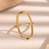 Stainless Steel Open Ring: Versatile European & American Style, Non-Fading Fashionable Titanium Steel.