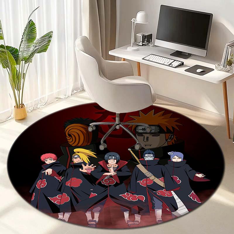 Famous cartoon NARUTO protagonist Uzumaki Naruto round carpet soft home decoration anti-slip door mat outdoor picnic mat carpet M6