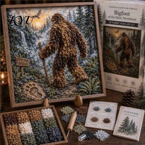 Handmade Textile Art Project 2PCS Dark Gothic DIY 3D Fabric Craft Kit, Sculpture Creative Design Set Project, Beginner Friendly Material Pack,