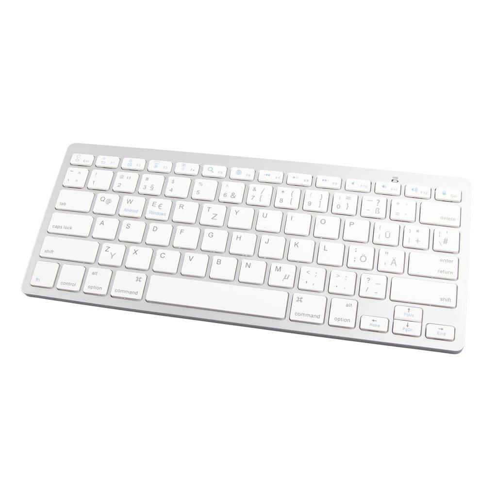 Wireless Keyboard 78 Keys Thin Portable White Computer Keyboards for for OS X for for dows