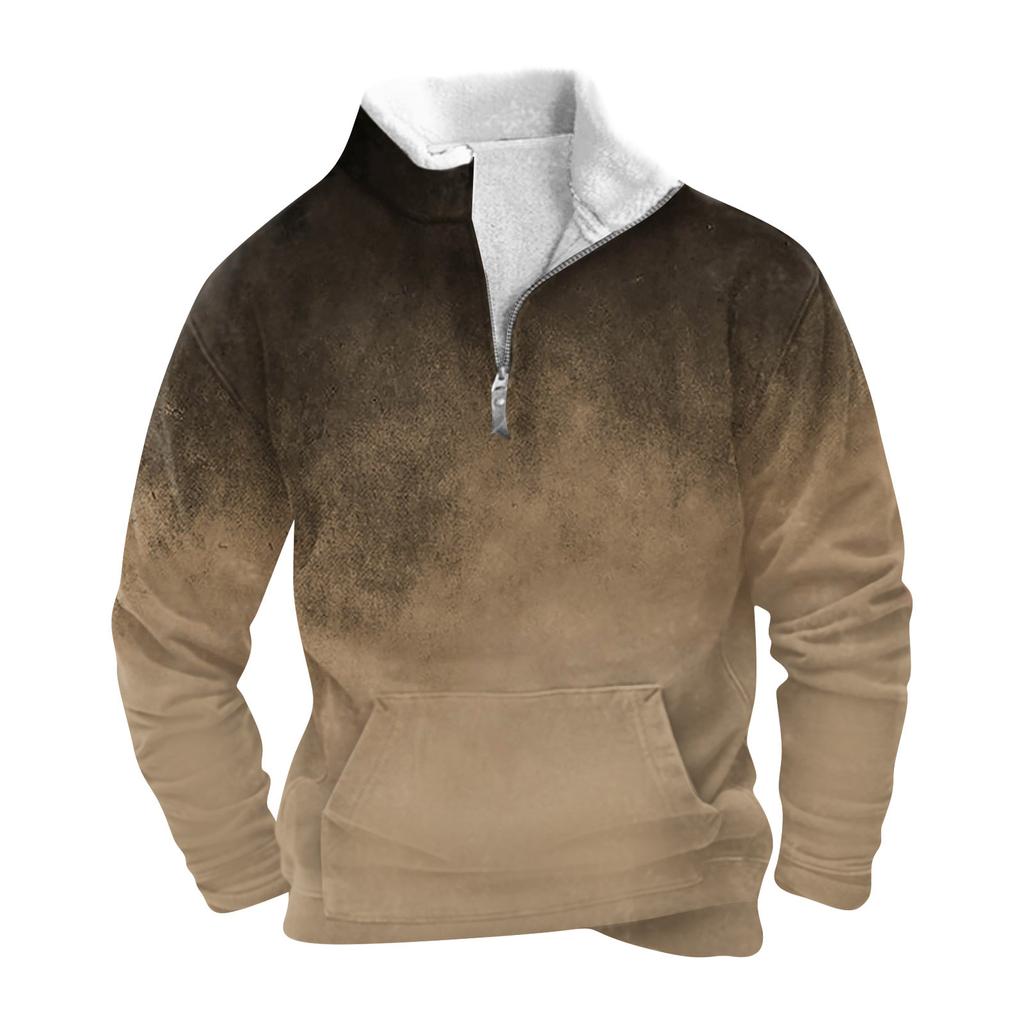 Весенне-осенняя мужская толстовка с воротником-стойкой на открытом воздухе, повседневные свитера, топы