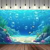 2D plane 1 vibrant underwater scene banner suitable for home decoration and celebration events