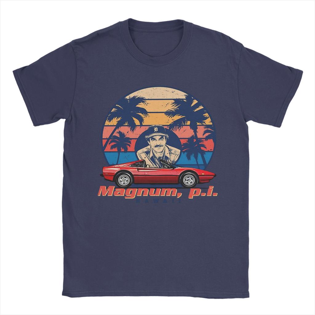 Уникальная футболка Magnum PI для унисекс, с круглым вырезом, из чистого хлопка, с коротким рукавом, одежда больших размеров