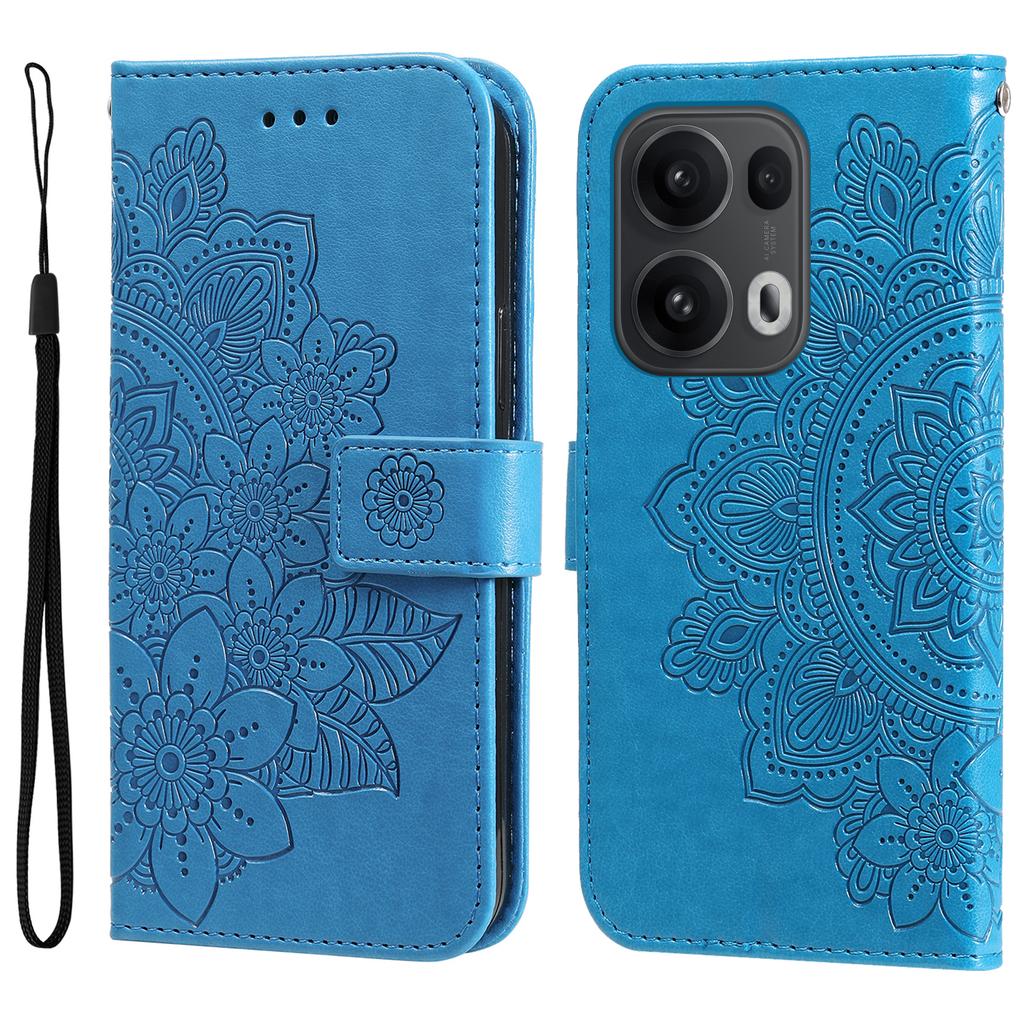 Для Oppo Reno14 Pro 5G (Китай)/Oppo Reno13 Pro 5G/Oppo Reno14 Pro 5G (Глобальный) Чехол Кошелек-подставка из ПУ кожи с цветочным узором Чехол для телефона