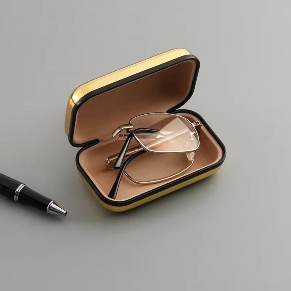 Portable Reading Glasses Box Stainless Steel Presbyopic Storage Case Simple Eyeglass Case Travel