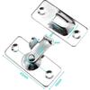 2x 201 Stainless Steel 90 Degree Right Angle Lock with Fixing Screws