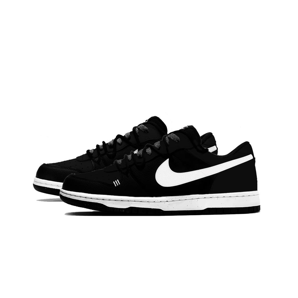 Nike Big Black Hole Dark Shadow Low top Skateboard Shoes Men's Black White 355152-016(Team1274-)