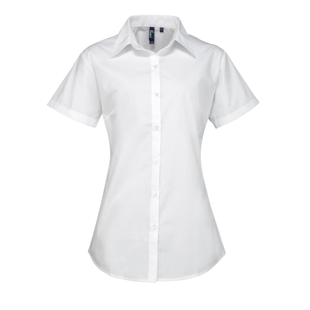 Premier Womens/Ladies Supreme Heavy Poplin Short Sleeve Work Shirt